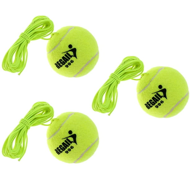 Pelota de entrenamiento de de 3 piezas elástica, pelotas de práctica para entrenador, verde shamjiam Pelota de entrenamiento de tenis