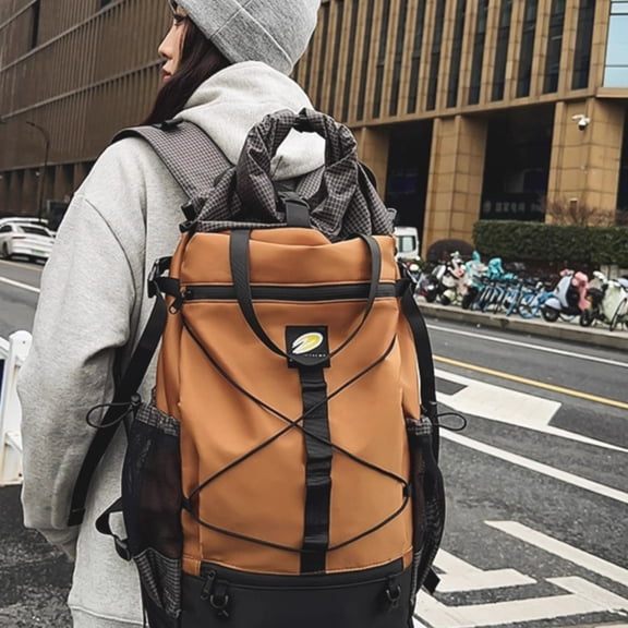 Backpack Japanese Outdoor Travel Travel Bag Lightweight Hiking,Black