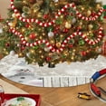 thumbnail image 5 of Xmas Tree Skirt, Holiday Plush Tree Skirt 35-Inch with Snowflake Pattern, Christmas Decoration for Home and Parties Style B, 5 of 7