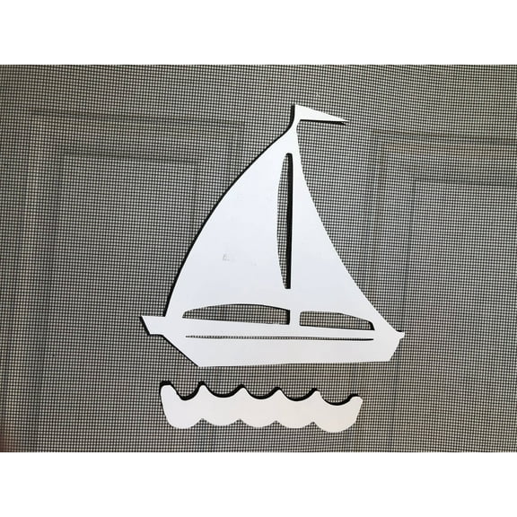 DCentral Sailboat in Water Flexible Screen Magnet: Bright White - Easier to See, Double-Sided, Helps Stop Walking into screens, Covers small tears in Screens, .Size W 6.1 X L 5.8