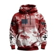 thumbnail image 3 of Men's Usa Patriotic Hoodies American 250Th Anniversary Usa American Flag Printed Fourth of July Shirt Patriotic Hoodie, 3 of 3