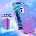 thumbnail image 4 of ULAK Glitter Cover Compatible avec iPhone 12/iPhone 12 Pro Case, Bling Sparkle Conçu Protection Téléphone Cas, 4 of 5