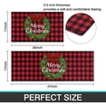 thumbnail image 5 of Christmas Kitchen Rugs Christmas Rug Christmas Kitchen Decor Wreath Red and Black Buffalo Plaid Christmas Kitchen Mat Christmas Mat Kitchen Runner Rugs Comfort Home Decor Non-Slip Floor Mat Doormat, 5 of 5