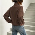 thumbnail image 6 of Hurxie Womens Half Zip Pullover Sweatshirt Long Sleeve Quarter Zip Sweatshirts Mock Neck Soft Casual Fall Sweatshirts, Daily Wear, 6 of 7