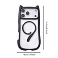 thumbnail image 2 of Klonfd The Transparent And Cute Phone For The IPhone17 Series Features A With Cat Ears And Is Compatible With Absorbing Protective Cover, 2 of 5