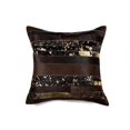 thumbnail image 1 of HomeRoots 316933 18 x 18 in. Cowhide Pillow, Chocolate & Gold, 1 of 2