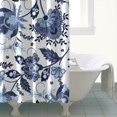 thumbnail image 4 of Waterproof Beautiful Colorful Floral Shower Curtain 72x72 Inch Boho Style Polyester Unique Shower Curtain for Bathroom Hotel Home Decor with 12 Plastic Hooks, 4 of 5