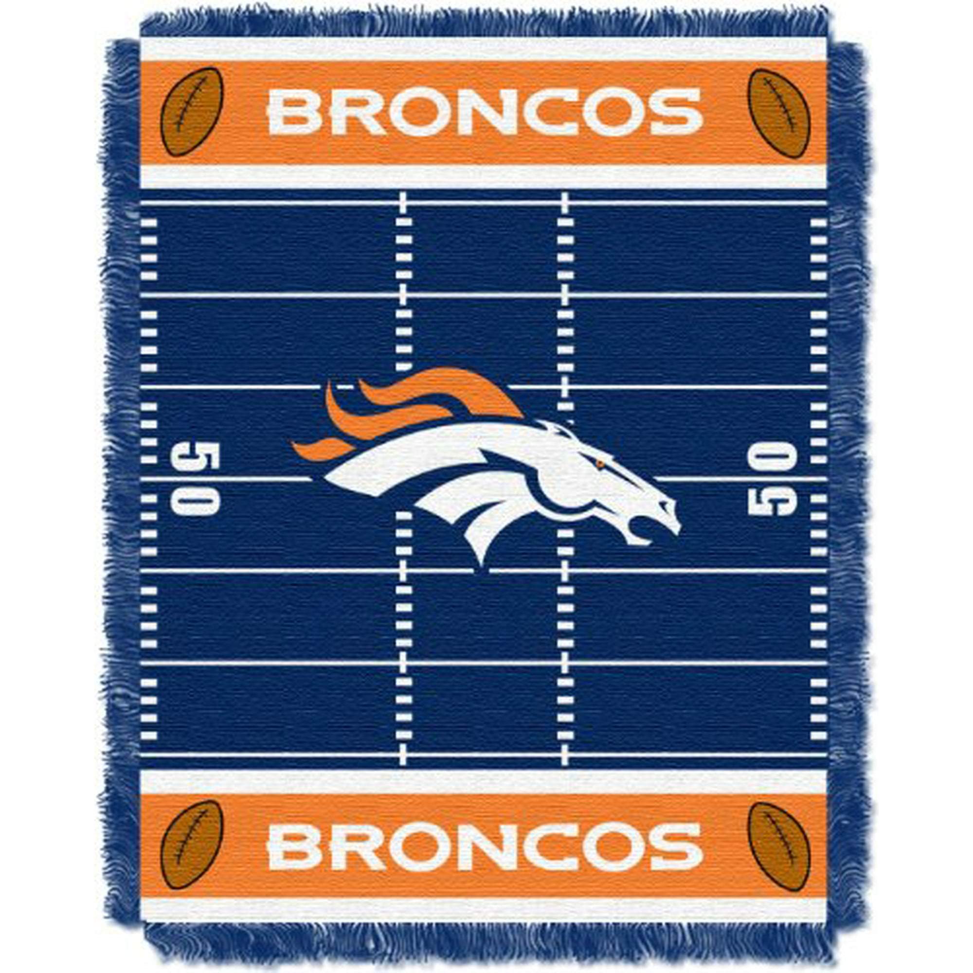 Officially Licensed NFL Denver Broncos Field Woven Jacquard Baby Throw Blanket 36 X 46 Multi Color Walmart Canada