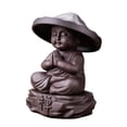 thumbnail image 4 of Buddha Statue, Tea Pet Ornament, Hand Carved Ornament Meditating Figurines, Sitting Buddha Statue, Buddha Sculpture for Desktop, Indoor Outdoor Style B, 4 of 8