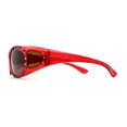thumbnail image 3 of Womens Rhinestone Polarized Oval Fit Over Sunglasses Red Brown, 3 of 4