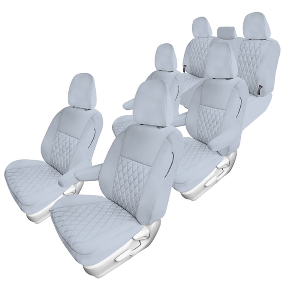 For Toyota Sienna 2011-2020 FH Group Neoprene Waterproof Custom Fit Car Seat Covers - Full Set Solid Gray