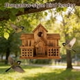 thumbnail image 5 of Bird House Birdhouses for Outdoors Bird House Kit Wren House Bluebird Nesting Box 8" Brown Wooden Birdhouse Creative Outdoor Parrot Villa Bird Feeder Decor, 5 of 6