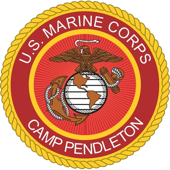 3.8 Inch U.S. MARINE CORPS 'CAMP PENDLETON' MILITARY DECAL