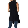 thumbnail image 6 of Ichuanyi Women's Sleeveless Draped Open Front Cardigan Vest Asymmetric Hem Blouse Tops, 6 of 8