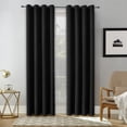 thumbnail image 1 of Cortinas Blackout con Aislamiento Térmico para Recámara Ventana, con Ojales en la Parte Superior, Suave 100% Poliéster Tela Impermeable, Reducción Ruido, 2 Paneles, Negro, 1 of 4