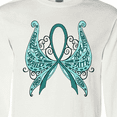 thumbnail image 4 of Inktastic Ovarian Cancer Awareness with Butterfly Ribbon Words Long Sleeve T-Shirt, 4 of 5