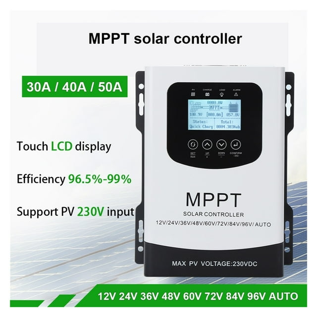 30A 40A 50A MPPT Solar Controller 12V-96V Automatic Identification ,Easy to Operate
