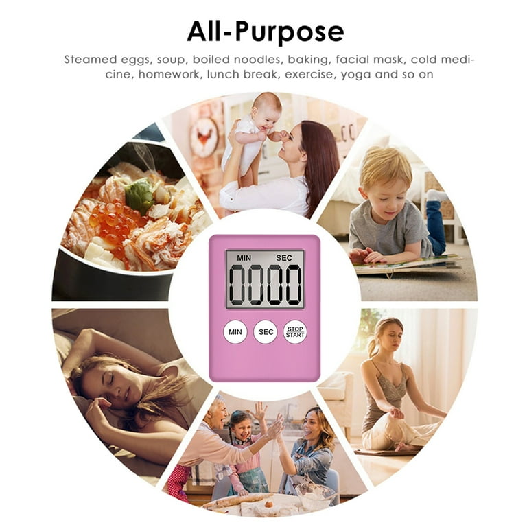 Kitchen Timer Digital Alarm Clock Electronic Countdown Small Digital  Kitchen Timer For Cooking Study Slepping Accessories Tools