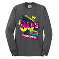 thumbnail image 3 of Totally 80's Forever Vintage Mens Long Sleeve Shirt, Heather Black, X-Large, 3 of 5