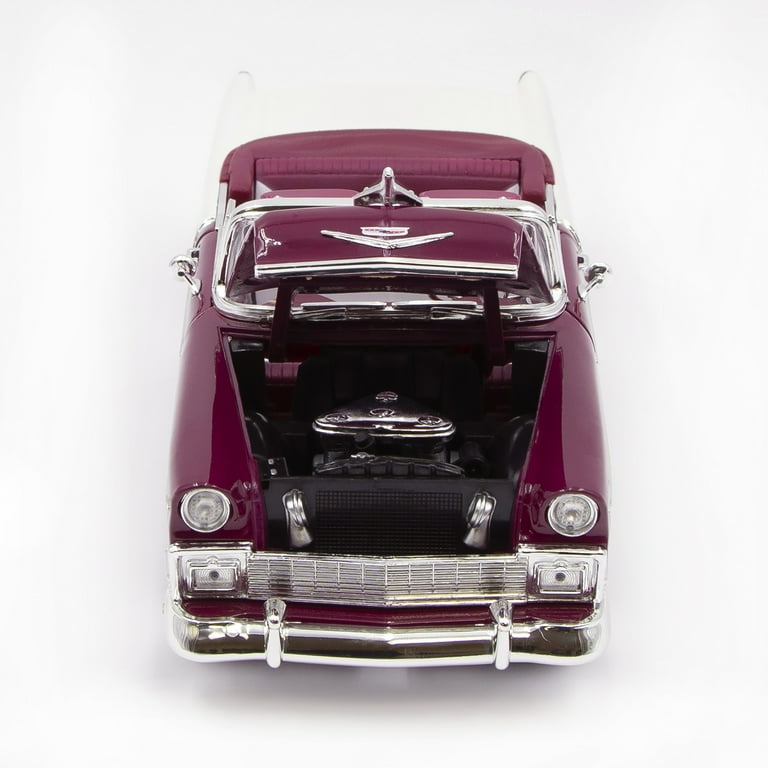 1956 Chevrolet Bel Air Convertible 1:18 Scale Diecast Car, Purple