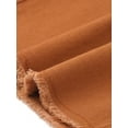 thumbnail image 6 of INSPIRE CHIC Women's Jean Skirts High Waist Raw Hem Knee Length Wrap Denim Skirts Brick Red M, 6 of 7