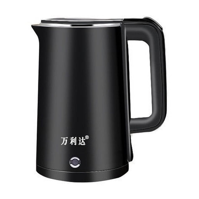 Hervidor de agua eléctrico de acero inoxidable para el hogar de 2,3 l, doble capa, antiescaldado, apagado automático