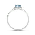 thumbnail image 5 of 14k White Gold Pear Aquamarine And Diamond Ring, 5 of 6