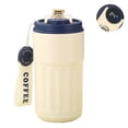 thumbnail image 1 of Termo para café con indicador de temperatura, tazas de café con tapa, taza portátil de acero inoxidable con aislamiento térmico, para bebidas frías y calientes, taza de viajeScvvd, 1 of 4