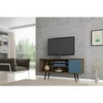 thumbnail image 5 of Manhattan Comfort Liberty 53 Inch Mid Century Modern TV Stand Table, Brown/Blue, 5 of 5