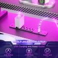 thumbnail image 3 of Satifur 47" Pro L-Shaped Gaming Desk Black, RGB LED, Power Hub & Monitor Riser for Ultimate Setup, 3 of 10