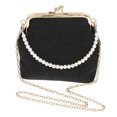 thumbnail image 1 of Bolso bandolera combinable, moderno y delicado, ideal como bolso de mano tipo mensajero para chicas y damas (negro)., 1 of 5