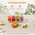 thumbnail image 5 of Bxaolu Chilled Condiment Server Tray, Bar Fruit Caddy with Lid and 5 Removable Compartments, Clear Ice Condiment Serving Tray for Party, Set of 5 Serving Spoons + 1 Clip (Clear), 5 of 9