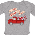 thumbnail image 4 of Inktastic Hoppy Valentine's Day Bunny Truck with Hearts Boys or Girls Long Sleeve Baby Bodysuit, 4 of 5