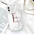 thumbnail image 1 of Funda de teléfono de moda con letra inicial AZ para iPhone 11 Pro Max 12 Pro X XR XS Max 8 7 Plus 12 Mini, funda suave con textura de mármol de lujo Tan Jianjun unisex, 1 of 2