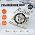 thumbnail image 6 of KFFKFF Hydraulic Gauge Test Kit, 250/400/600bar Range, Includes 3 Gauges, 11 Couplings, 3 Hoses, Durable for Excavators, Tractors, Construction Equipment, Comes in a Handy Carry Case, 6 of 9