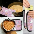 thumbnail image 5 of Yayeee Oven Mitts and Pot Holder Set of 2 Heat Resistant Kitchen Gloves Baking Hot Pad, Purple Halloween, 5 of 5