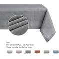 thumbnail image 4 of Lux Faux Linen Tablecloth with Slubby Texture Wrinkle Free Anti-Shrink Soft Table Cloth for Kitchen Dining Tabletop for Outdoor and Indoor Use Rectangle 60 x 84 Inch Neutral Gray, 4 of 5