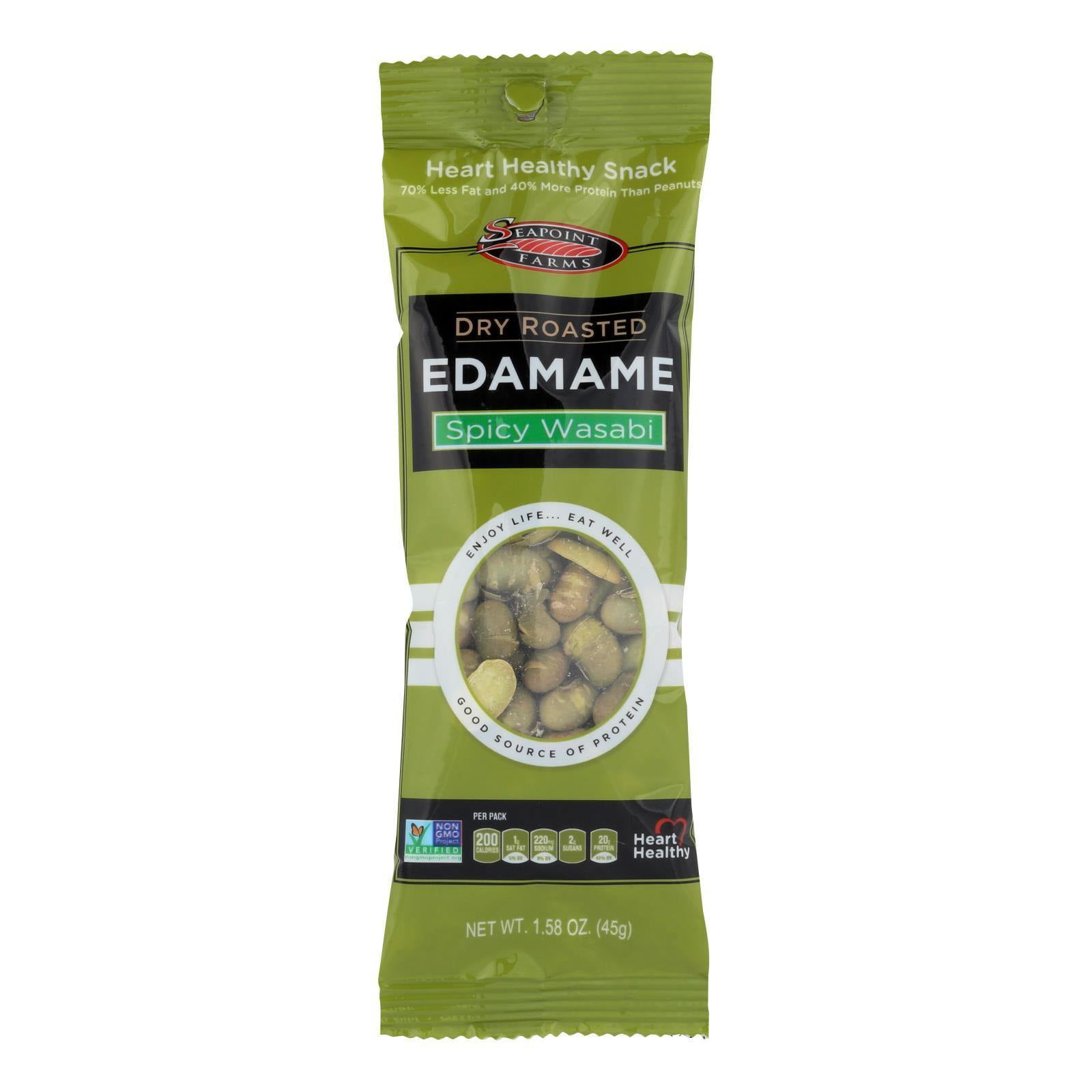 Seapoint Farms Edamame Dry Roasted Spicy Wasabi 1.58 oz Case of