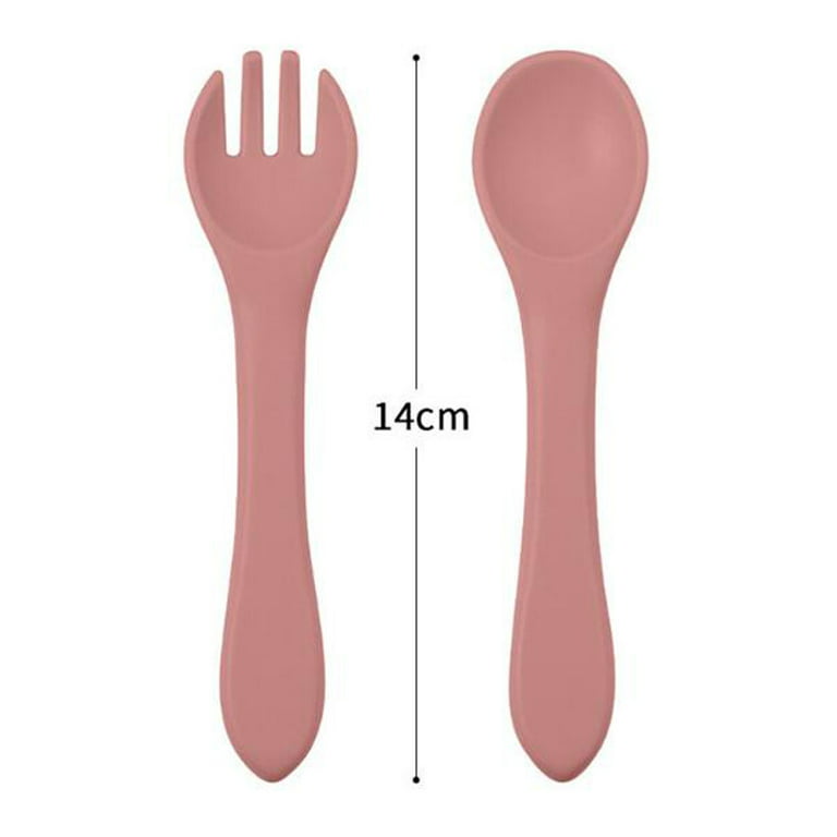 ChooMee Silicone Baby Spoons | 4 Months, First Stage Extra Soft Spoon Tip for Self Feeding | Firm Handle for Stable Grip | BPA Free, Platinum Grade