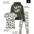 thumbnail image 5 of RBX Girls Pants Set - 3 Piece Soft Fleece Pullover Hoodie Graphic Tees and Leggings for Girls, 5 of 7