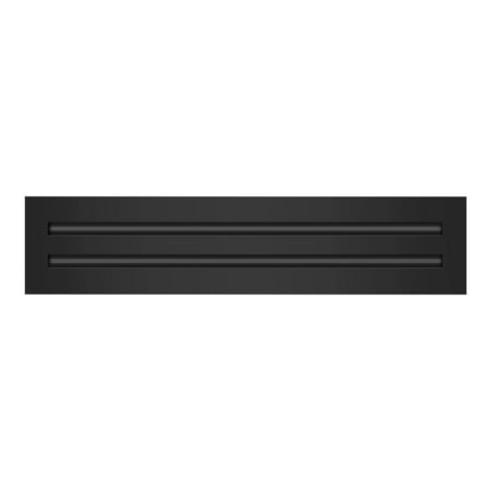 

BUILDMART - 18x4 Modern AC Vent Cover - Decorative Black Air Vent - Standard Linear Slot Diffuser - Register Grille for Ceiling Walls & Floors - Texas Buildmart