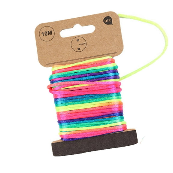 AUQ Bracelet String Vibrant Colors Nylon String Versatile Use Elastic String for Bracelets 2.5*10m
