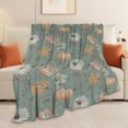 thumbnail image 4 of Fall Throw Blanket Fall Decor Blanket Autumn Pumpkin Leaves Farmhouse Truck Flannel Fleece Throw Blanket for Couch Super Warm Cozy Plush Lightweight Seasonal Bedding Blanket for Kids Adults 40"x50", 4 of 6