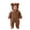Brown, variant on Toddler Kids Girls Boys Cute Fleece Snowsuit Toddler Kids Zipper Footed Hooded Jumpsuit Rompers,Winter Fall Warm Coat Outfits