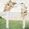 thumbnail image 2 of perfeclan 2 Pieces Artificial Floral Swag Backdrop Welcome Sign Decor Centerpiece Garland Wedding Arch Wreath for Window Home Farmhouse Gold, 2 of 9