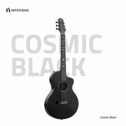Natasha Solar System Asteroid Carbon Fiber 38-inch Folk Guitar. Premium guitar case and fretboard cleaning cloth.