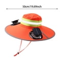 thumbnail image 2 of 1 Set Solar Fan Hard Hat Sun Shade, 2026 Outdoor Fishing Hat Sun Visor for Men Women, Construction Work Accessories Full Brim Mesh Sunshade with Reflective Strip, 2 of 5