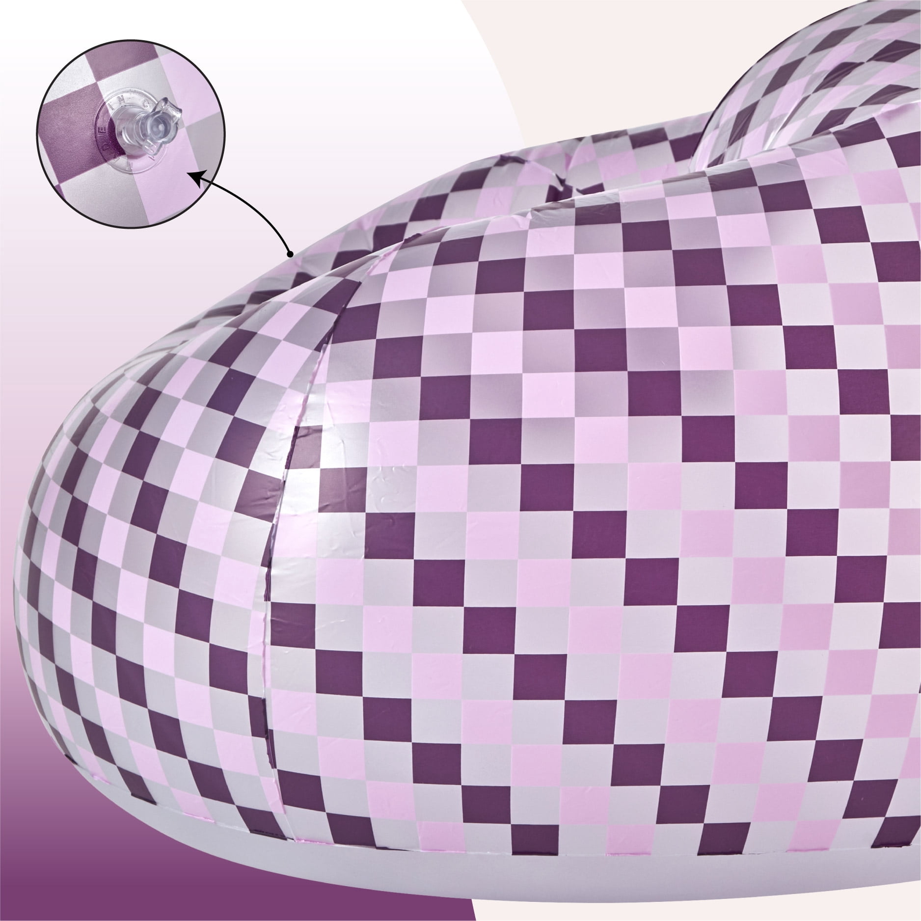 Urban Shop Inflatable Chair, Purple/White, Teen and Adults
