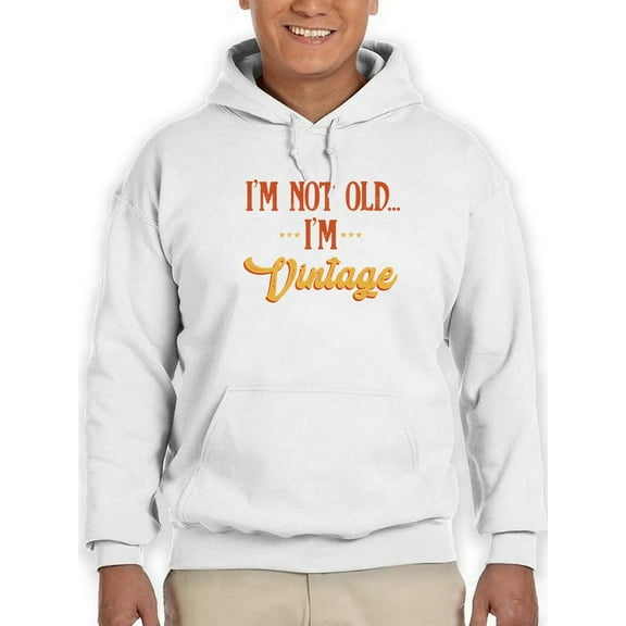 Not Old, Vintage Hoodie Men -GoatDeals Designs, Male Large