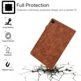 thumbnail image 2 of Embossed Mandala Case for Galaxy Tab A7 Lite 2021, SM-T220 SM-T225 Cover, Allytech Multiple Angle Viewing Stand PU Leather Shockproof Wallet Case for Samsung Galaxy Tab A7 Lite 8.4" 2021, Brown, 2 of 5